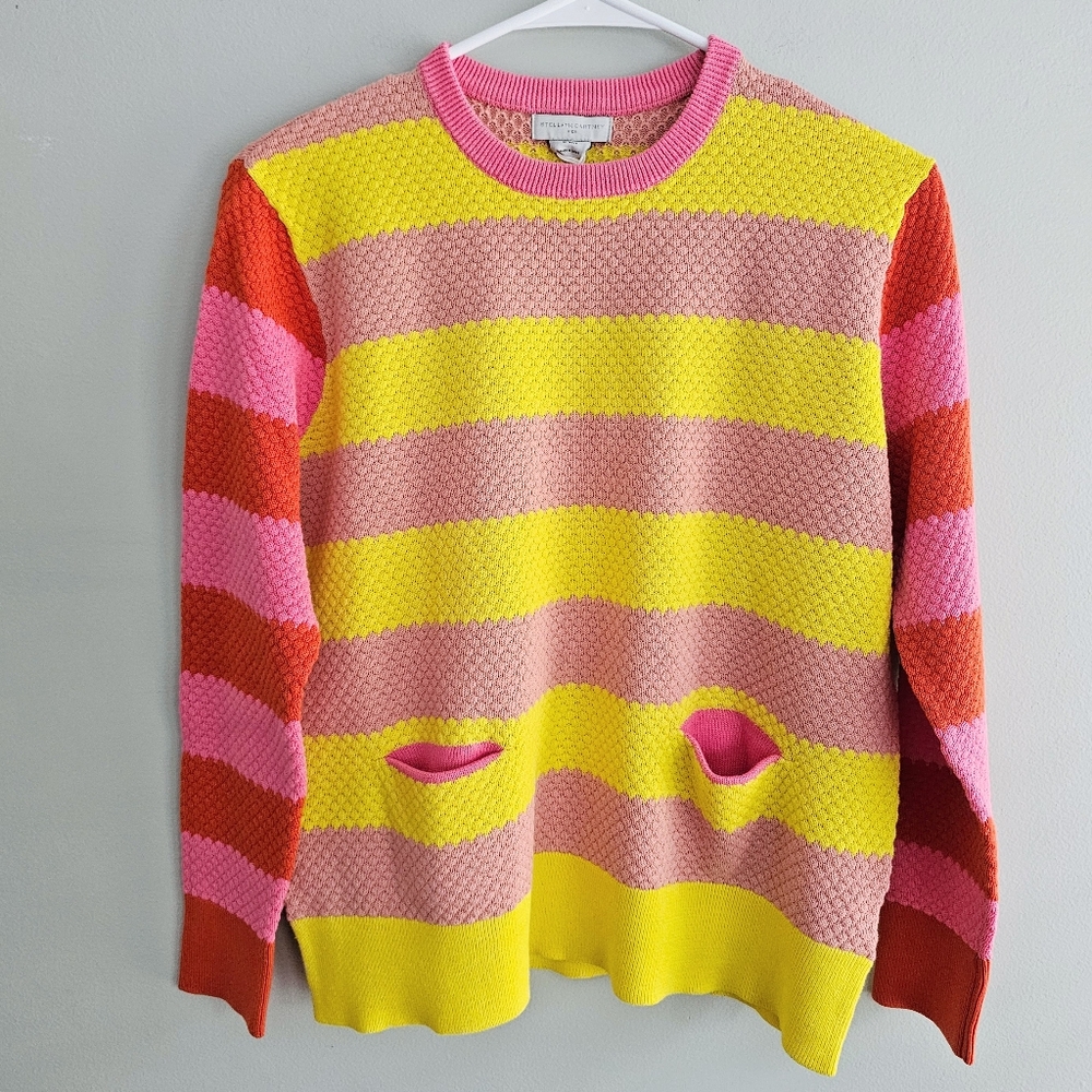 NWT Stella McCartney Striped Bubble Knit Sweater